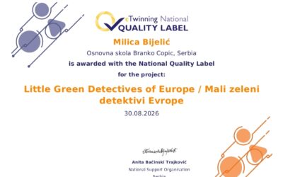 Национална eTwinning ознака квалитета за нашу школу